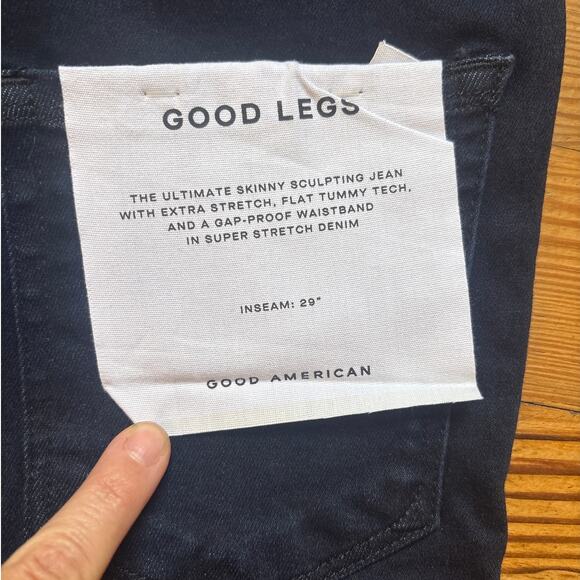 NWT Good American deep blue skinny sculpting high rise jeans SIZE 6-12 - Picture 6 of 7